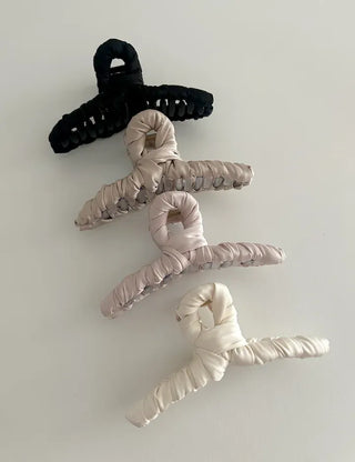 Satin Knot Twist Large Updo Hair Clip