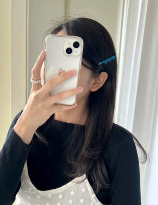 Color-coated mini ribbon side hair bobby pin