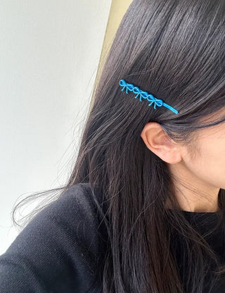 Color-coated mini ribbon side hair bobby pin