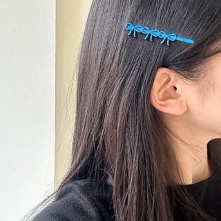Color-coated mini ribbon side hair bobby pin