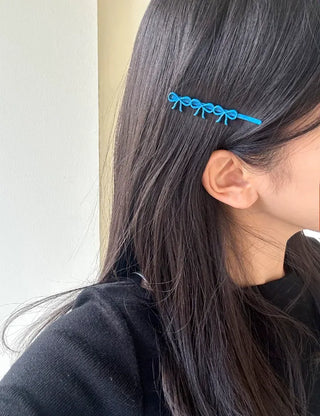 Color-coated mini ribbon side hair bobby pin
