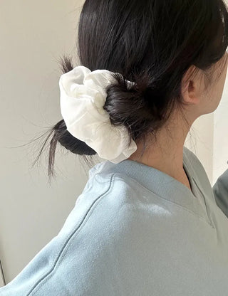 Oversized pastel chiffon hair tie scrunchie