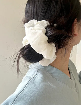 Oversized pastel chiffon hair tie scrunchie