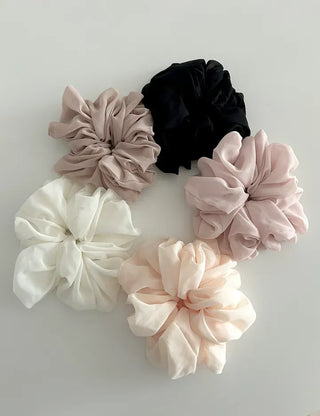 Oversized pastel chiffon hair tie scrunchie