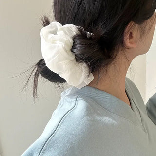 Oversized pastel chiffon hair tie scrunchie