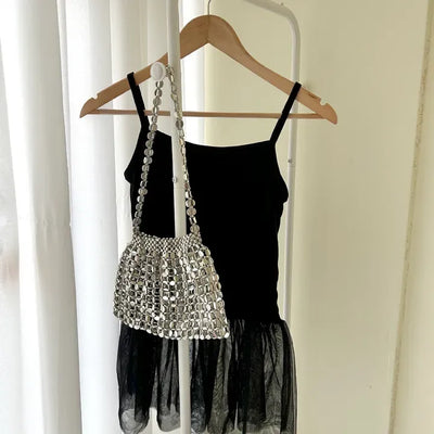 Organza Tiered Frill Layered Long Inner Strap Sleeveless
