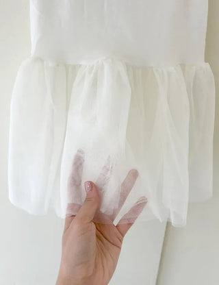 Organza Tiered Frill Layered Long Inner Strap Sleeveless
