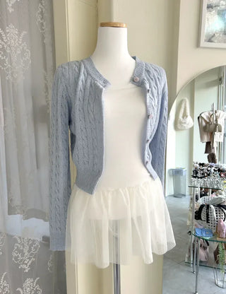 Organza Tiered Frill Layered Long Inner Strap Sleeveless