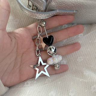 Cloud Smile Bag Decor Keyring Phone Strap