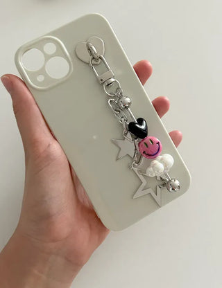 Cloud Smile Bag Decor Keyring Phone Strap