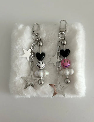 Cloud Smile Bag Decor Keyring Phone Strap