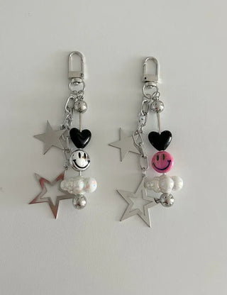 Cloud Smile Bag Decor Keyring Phone Strap