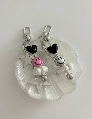Cloud Smile Bag Decor Keyring Phone Strap