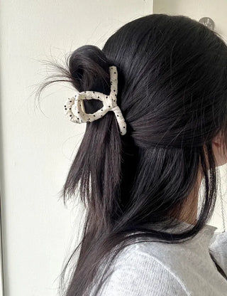 Polka Dot Mini Twist Half-Up Hair Clip