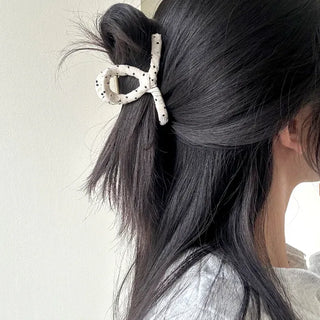 Polka Dot Mini Twist Half-Up Hair Clip