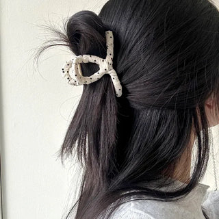 Polka Dot Mini Twist Half-Up Hair Clip