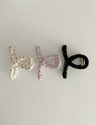 Polka Dot Mini Twist Half-Up Hair Clip