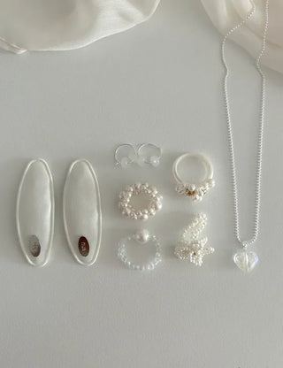 1+1 Set Dot Satin Mini Snap Hair Clip