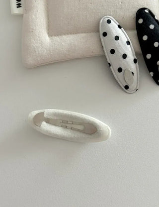 1+1 Set Dot Satin Mini Snap Hair Clip