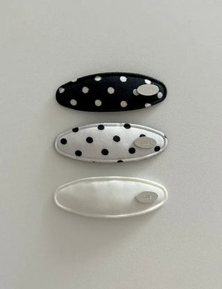 1+1 Set Dot Satin Mini Snap Hair Clip
