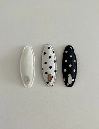 1+1 Set Dot Satin Mini Snap Hair Clip