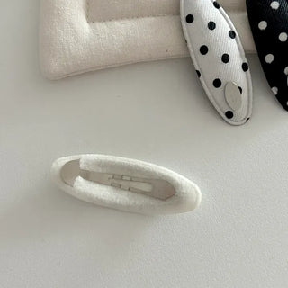 1+1 Set Dot Satin Mini Snap Hair Clip