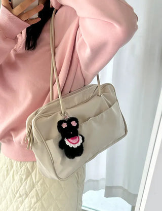 Nylon Daily Peddler Bag Baguette Shoulder Bag