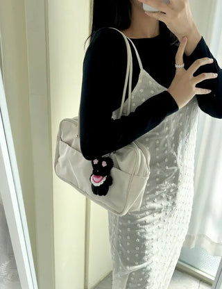 Nylon Daily Peddler Bag Baguette Shoulder Bag