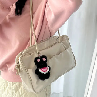 Nylon Daily Peddler Bag Baguette Shoulder Bag