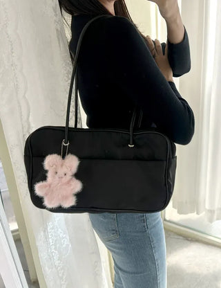 Nylon Daily Peddler Bag Baguette Shoulder Bag