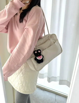 Nylon Daily Peddler Bag Baguette Shoulder Bag