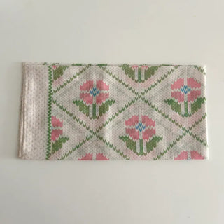 Retro Pink Flower Headscarf Square Spring/Summer Scarf