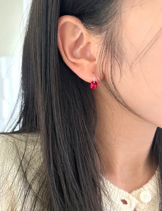 Glass Beads Spring/Summer Mini Ring Earrings