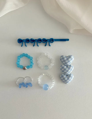 Glass Beads Spring/Summer Mini Ring Earrings