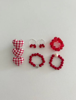 Glass Beads Spring/Summer Mini Ring Earrings