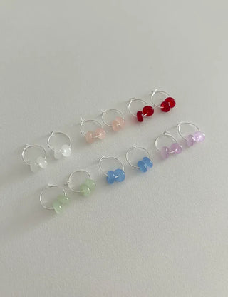 Glass Beads Spring/Summer Mini Ring Earrings