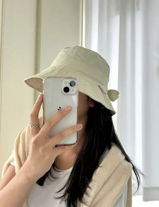 Ribbon strap bucket hat safari summer hat