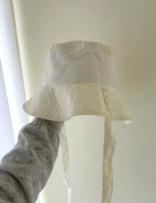 Ribbon strap bucket hat safari summer hat