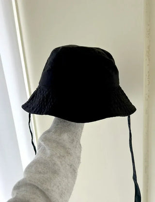 Ribbon strap bucket hat safari summer hat