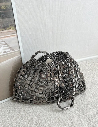 Beaded Pearl Silver Bag Summer Mini Shoulder Bag
