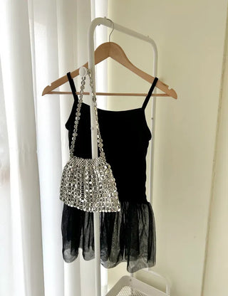 Beaded Pearl Silver Bag Summer Mini Shoulder Bag
