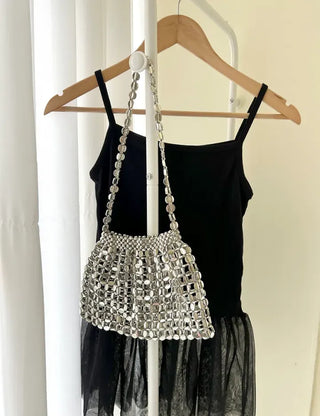 Beaded Pearl Silver Bag Summer Mini Shoulder Bag