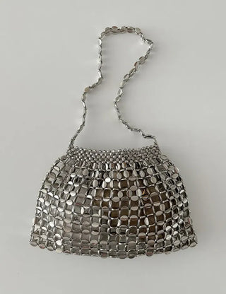Beaded Pearl Silver Bag Summer Mini Shoulder Bag