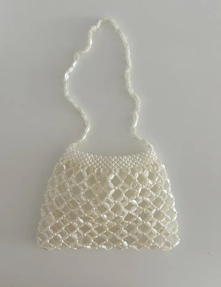 Beaded Pearl Silver Bag Summer Mini Shoulder Bag