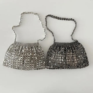 Beaded Pearl Silver Bag Summer Mini Shoulder Bag