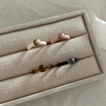 1+1 Marble Bead Formica Ring