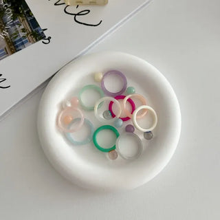 1+1 Marble Bead Formica Ring