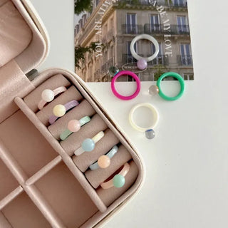 1+1 Marble Bead Formica Ring