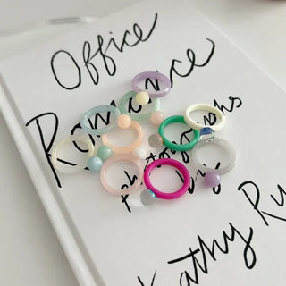 1+1 Marble Bead Formica Ring
