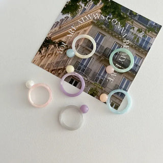 1+1 Marble Bead Formica Ring